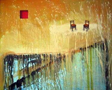 Painting titled "Desde el puente" by Arturo Carrión, Original Artwork