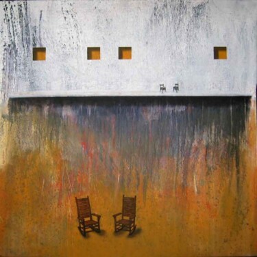 Painting titled "The rest of the wait" by Arturo Carrión, Original Artwork