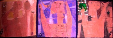 Pintura titulada "HOMBRES DE ARCILLA" por Arturo Morin, Obra de arte original, Acrílico