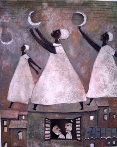 Pintura titulada "LUNA NOCTURNA" por Arturo Morin, Obra de arte original