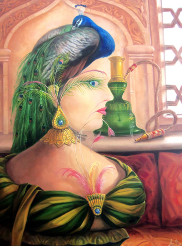 绘画 标题为“The dreams of peaco…” 由Artush, 原创艺术品, 油 安装在木质担架架上