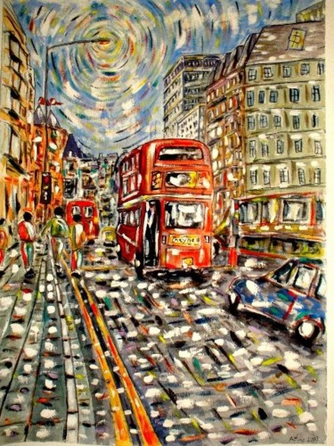 Pittura intitolato "londra 2" da Artuso Matteo 1966, Opera d'arte originale