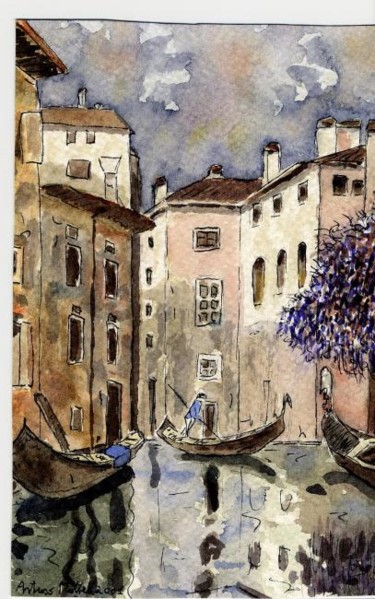 Pittura intitolato "venezia 5" da Artuso Matteo 1966, Opera d'arte originale