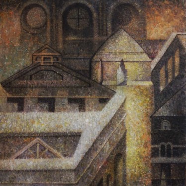 Peinture intitulée "Фронтон и башни атр…" par Vitaly Valge, Œuvre d'art originale, Acrylique