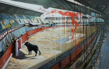 Peinture intitulée "The Arena" par Marius Vancea, Œuvre d'art originale, Acrylique