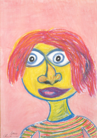 图画 标题为“Titel: Frau beim Zu…” 由Jens Ehmann, 原创艺术品, 粉笔