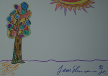 Zeichnungen mit dem Titel "Titel: Baum im Sonn…" von Jens Ehmann, Original-Kunstwerk, Marker