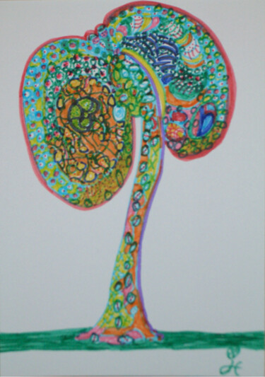 "Titel: Blume mit Ve…" başlıklı Tablo Jens Ehmann tarafından, Orijinal sanat, Işaretleyici