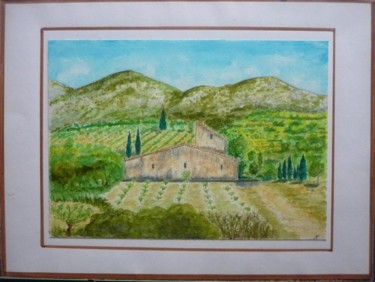 Painting titled "Paysage des Corbièr…" by Artverne, Original Artwork