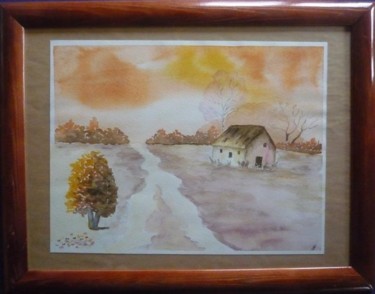 Painting titled "Petite maison" by Artverne, Original Artwork