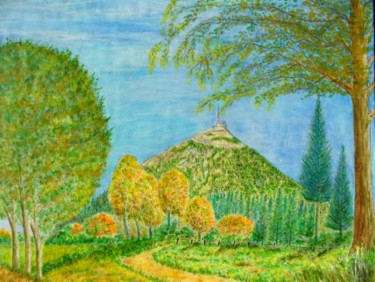 Peinture intitulée "Le Puy de Dôme" par Artverne, Œuvre d'art originale