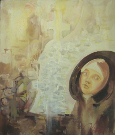 Painting titled "Nun" by Herta, Original Artwork, Other