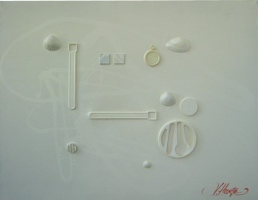 Painting titled "White - 2" by Herta, Original Artwork, Oil