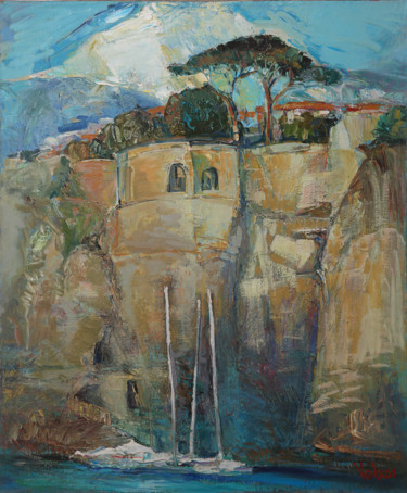 Peinture intitulée "Northern Italy" par Viktor Volkov, Œuvre d'art originale, Huile