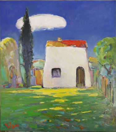 Painting titled "Furlett's house" by Viktor Volkov, Original Artwork, Oil