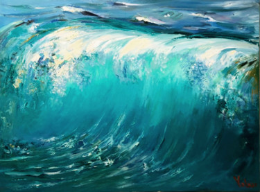 Painting titled "Wave" by Viktor Volkov, Original Artwork, Oil