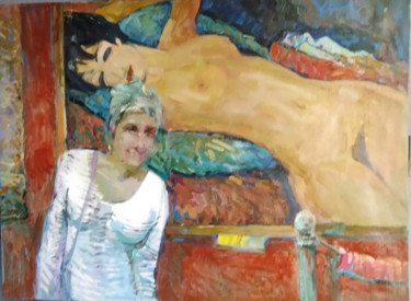 Painting titled "Selfie" by Viktor Volkov, Original Artwork, Oil