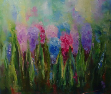 Pintura intitulada "The smell of spring" por Viktor Volkov, Obras de arte originais, Óleo