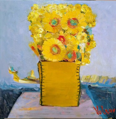 Pintura titulada "Festive bouquet" por Viktor Volkov, Obra de arte original, Oleo