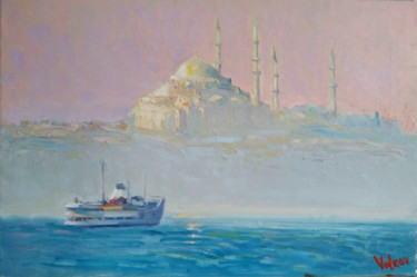Peinture intitulée "Morning Istanbu" par Viktor Volkov, Œuvre d'art originale, Huile