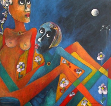 Peinture intitulée "Vyâpti LXXIV  Kama…" par Artvrai, Œuvre d'art originale, Huile