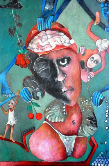 Peinture intitulée "vyâpti CIV - femme" par Artvrai, Œuvre d'art originale, Huile