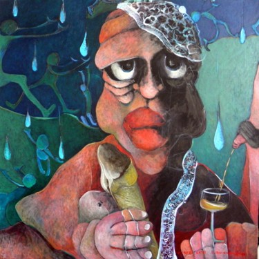 Peinture intitulée "vyâpti CXIII -Dégoû…" par Artvrai, Œuvre d'art originale, Huile
