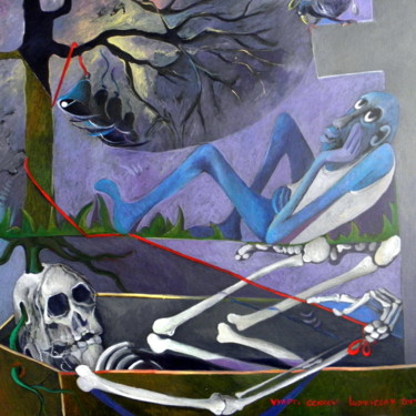 Peinture intitulée "vyapti CCXXXV Tapho…" par Artvrai, Œuvre d'art originale, Acrylique Monté sur Châssis en bois