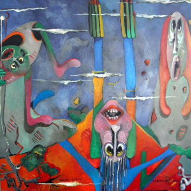 Painting titled "vyapti CCLIV bathop…" by Artvrai, Original Artwork, Acrylic