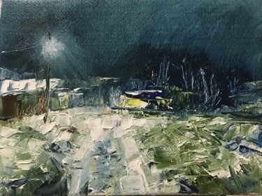 Oil Painting Landscape Village Canvas Art Painting titled "Oil Painting Landsc…" by Vsevolod Chistiakov, Original Art, Oil