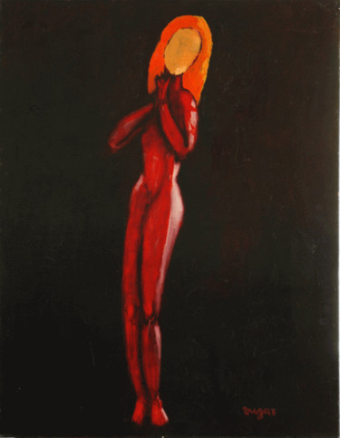 Картина под названием "The red figure" - Vugar Muradov, Подлинное произведение искусства