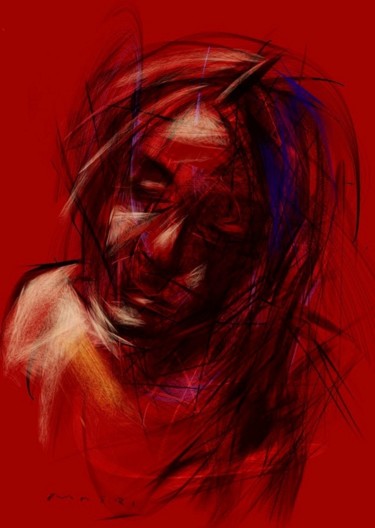 portrait painting exp.18 Malerei mit dem Titel "portrait painting e…" von Masri, Original-Kunstwerk, Andere