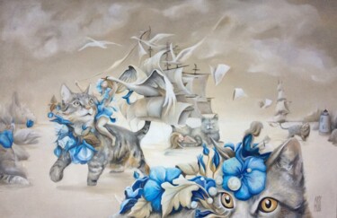 Pittura intitolato "The milk prophecy" da Arty Mori, Opera d'arte originale, Acrilico