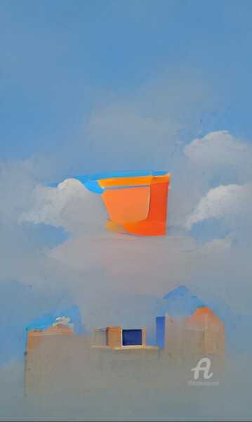 Arts numériques intitulée "Rooftop" par Artynkom, Œuvre d'art originale, Peinture numérique