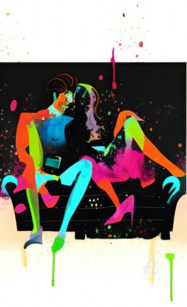 Картина под названием "Unproductive pair" - Artynkom, Подлинное произведение искусства, Цифровая печать