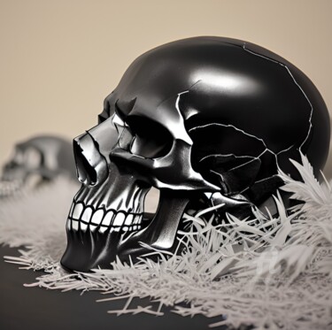Obrazy i ryciny zatytułowany „Skull apologies” autorstwa Artynkom, Oryginalna praca, Cyfrowy wydruk