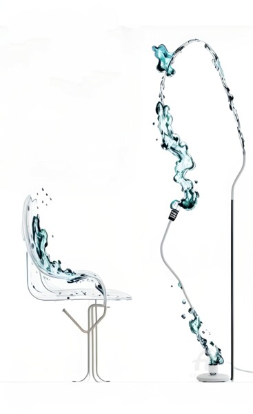 Digital Arts titled "Conception de l'eau" by Artynkom, Original Artwork, Digital Print