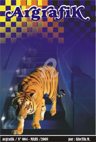 Arts numériques intitulée "tigre" par Khetib  Sid   Tlemcen, Œuvre d'art originale