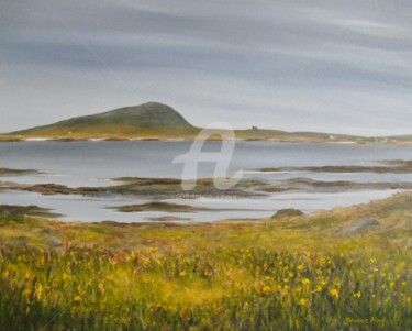 Painting titled "'Doon Hill and Sail…" by Yvonne King, Original Artwork