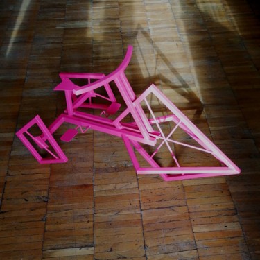 Скульптура под названием "Велосипед" - Dima Zapylihin, Подлинное произведение искусства, Металлы