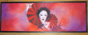Painting titled "Instant Asiatique" by Isabelle Nicolazzo - Zazou, Original Artwork