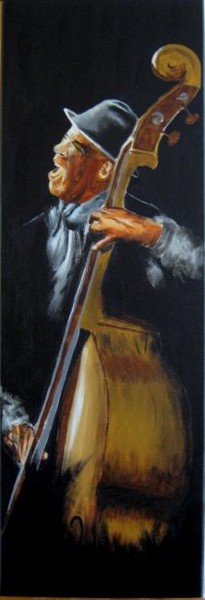 Painting titled "Black Jazzman" by Isabelle Nicolazzo - Zazou, Original Artwork, Other