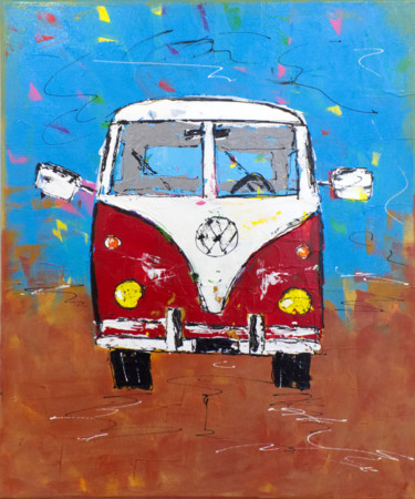 volkswagen-t-bus.jpg Peinture intitulée "volkswagen-t-bus.jpg" par Cornelis A. Zegers, Œuvre d'art originale, Acrylique