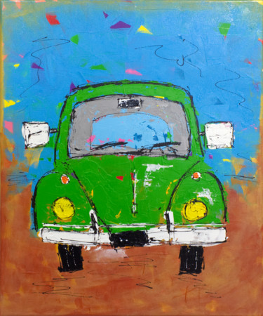 Volkswagen Green Peinture intitulée "Volkswagen Green" par Cornelis A. Zegers, Œuvre d'art originale, Acrylique