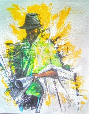Peinture intitulée "Le gungunneur" par Ziki, Œuvre d'art originale, Acrylique