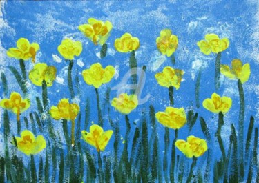 Painting titled "Chorus of Flower" by Arushiart, Original Artwork, Acrylic