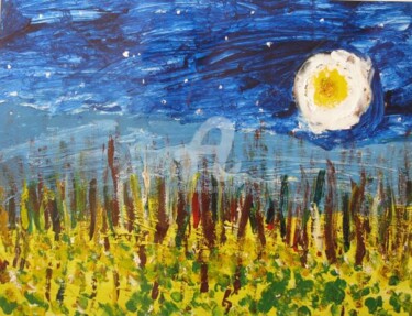Картина под названием "Sun in the Moon Sha…" - Arushiart, Подлинное произведение искусства, Акрил