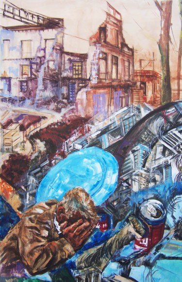 Pensando Pintura titulada "Pensando" por Aylen Russinyol, Obra de arte original, Oleo