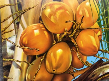 Pintura intitulada "Nutty King" por Aryawansa Kumarasinghe, Obras de arte originais, Acrílico Montado em Armação em madeira