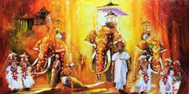 Pintura titulada "Pure Light that Shi…" por Aryawansa Kumarasinghe, Obra de arte original, Acrílico Montado en Bastidor de c…
